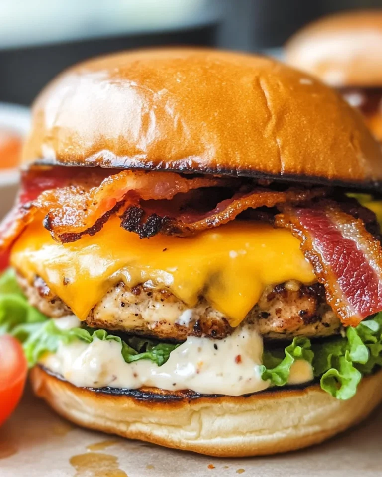 Cheddar Ranch Chicken Burgers