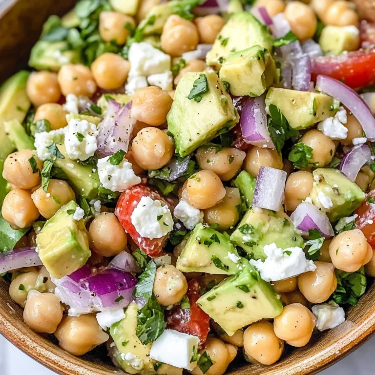 Chickpea Feta Avocado Salad