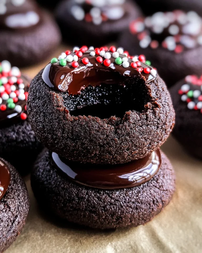 Chocolate Thumbprint Cookies