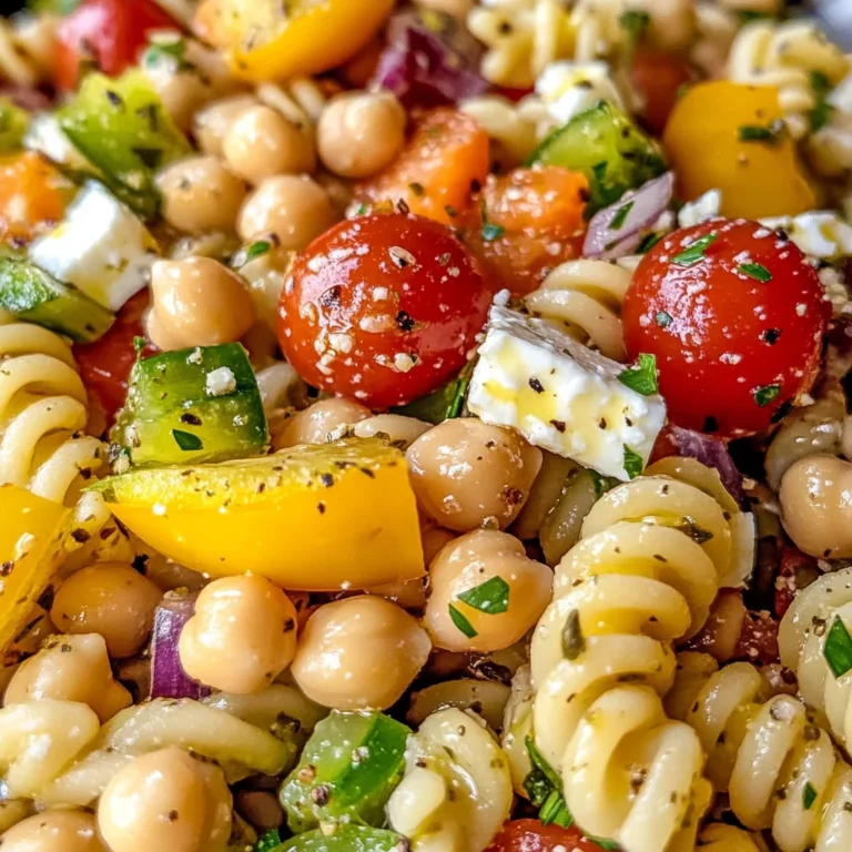 Greek Chickpea Pasta Salad (Gluten-Free)