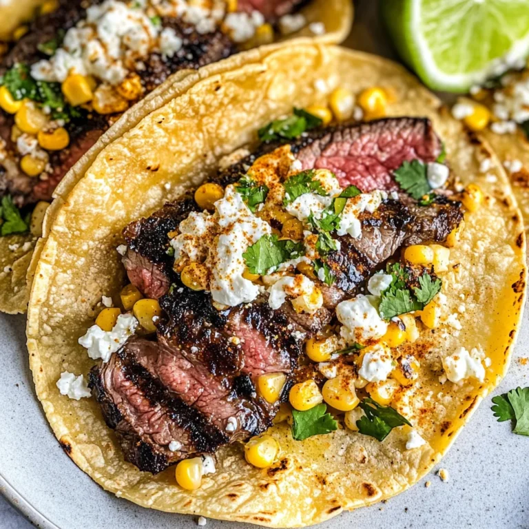 Grilled Elote Steak Tacos