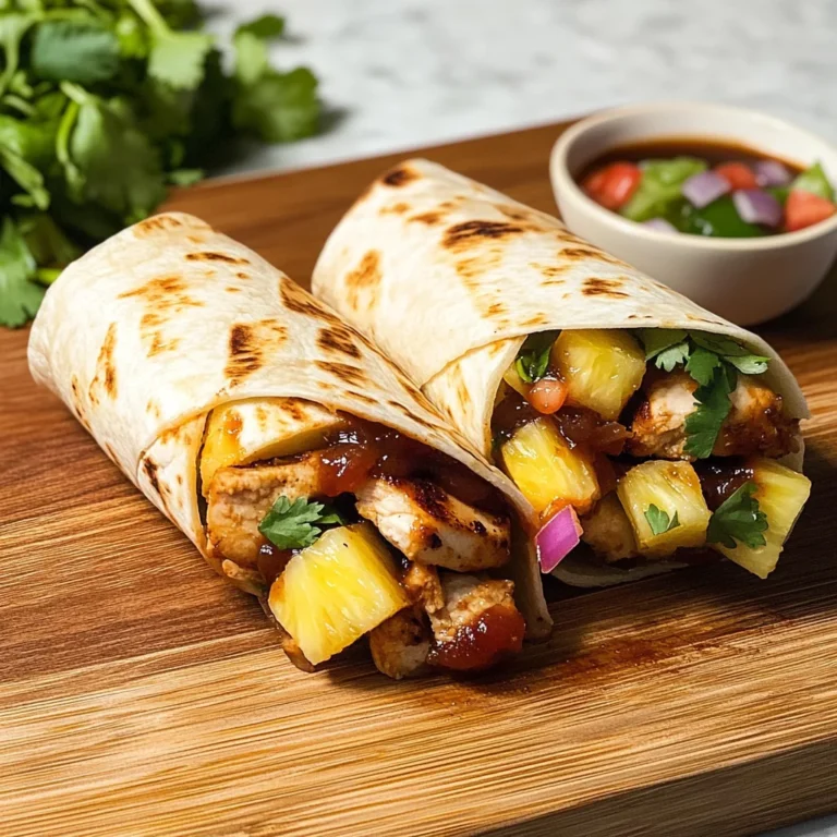Hawaiian BBQ Chicken Wraps