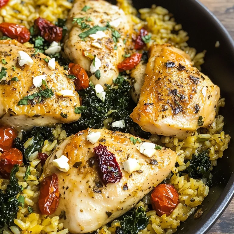 Mediterranean Chicken and Rice Skillet