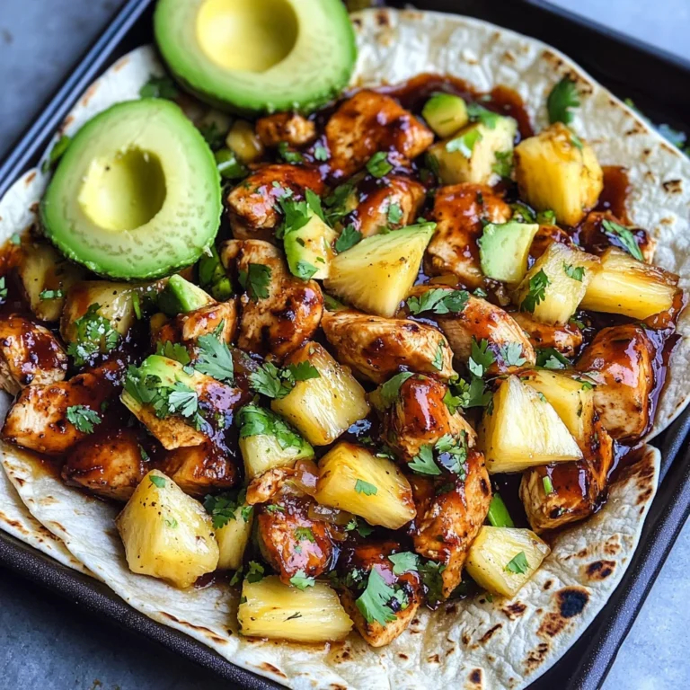 One Pan Chicken & Pineapple Tacos