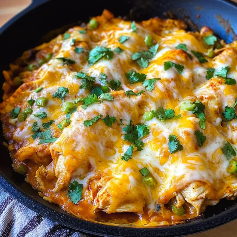 One Pot Low Carb Chicken Enchilada Skillet