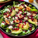 Pomegranate Christmas Salad with Honey Mustard Dressing