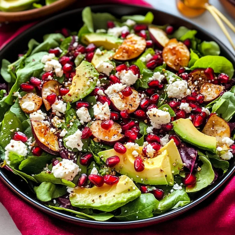 Pomegranate Christmas Salad with Honey Mustard Dressing