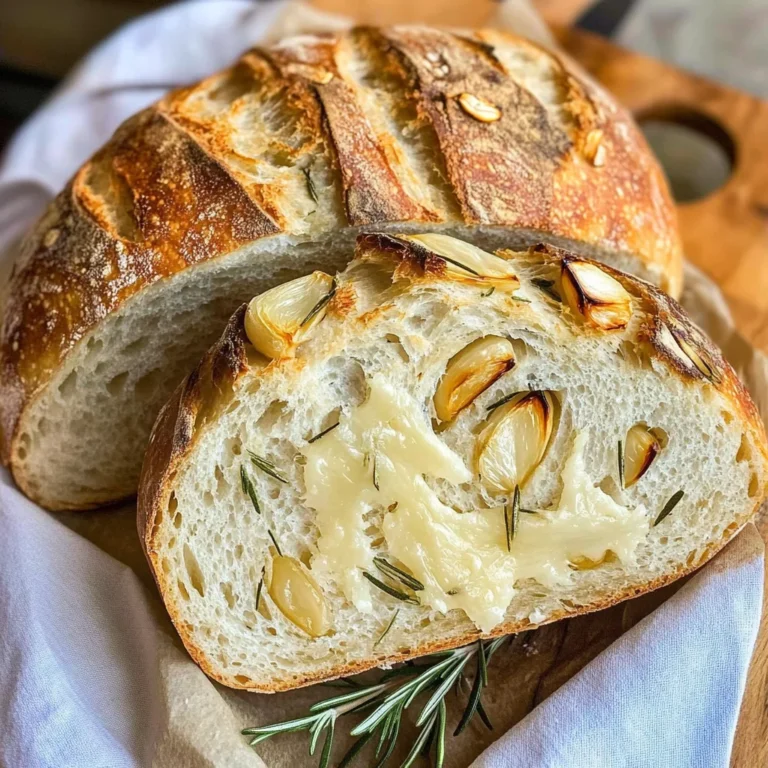 Roasted Garlic and Rosemary Sourdough Bread Recipe