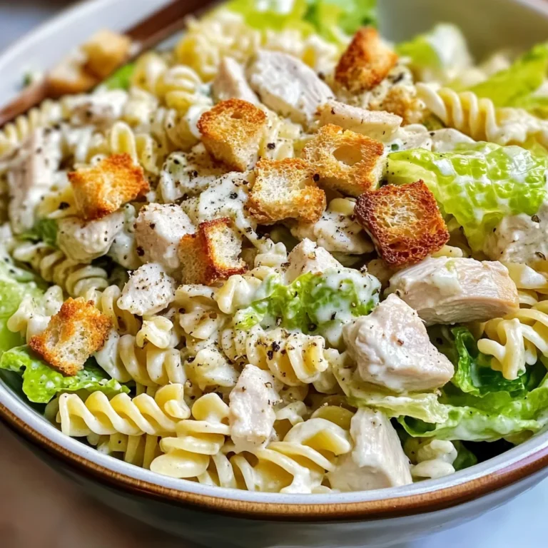 Simple Chicken Caesar Pasta Salad - theamazingfood