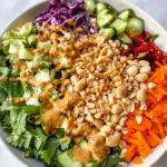Thai Crunch Salad CPK Copycat (with peanut ginger sauce)
