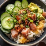 Tuna Avocado Crispy Rice Salad