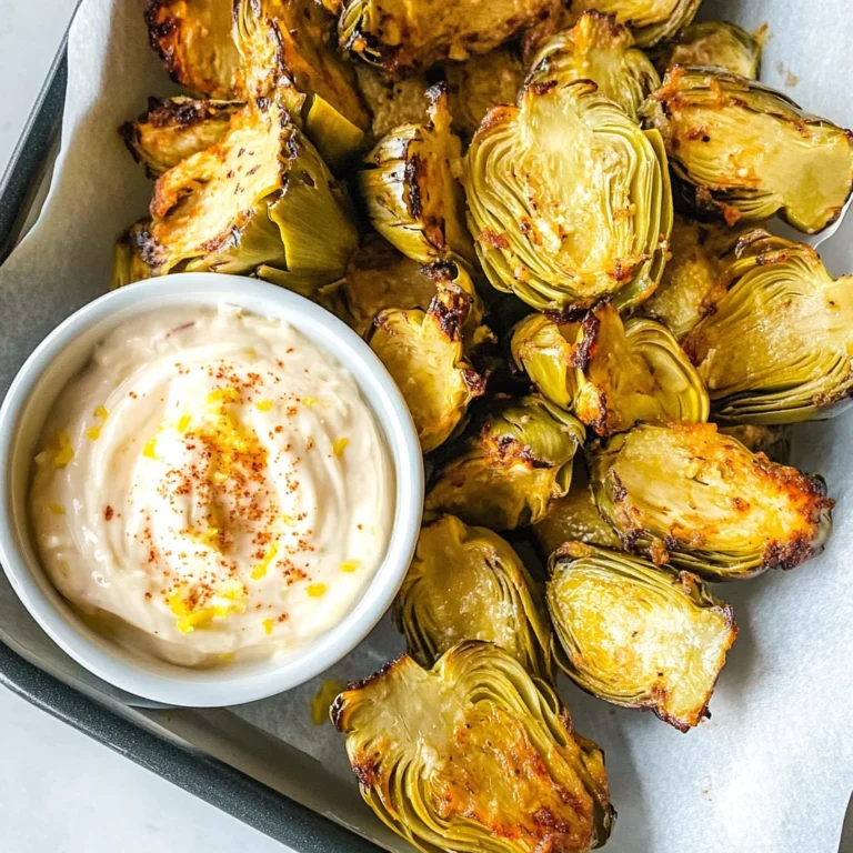 Air Fryer Artichoke Hearts with Garlic Aioli (Keto and Low Carb)
