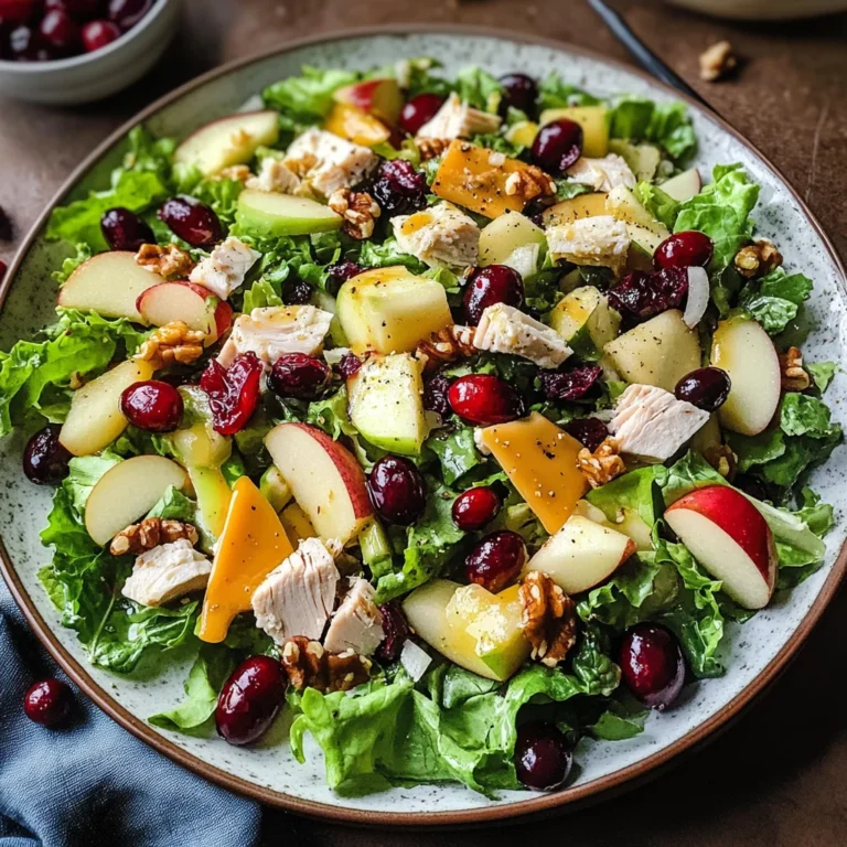 Apple Cranberry Salad with Turkey and Apple Cider Vinaigrette Recipe