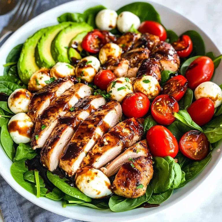 Baked Marinated Chicken Salad with Mozzarella and Balsamic Vinaigrette