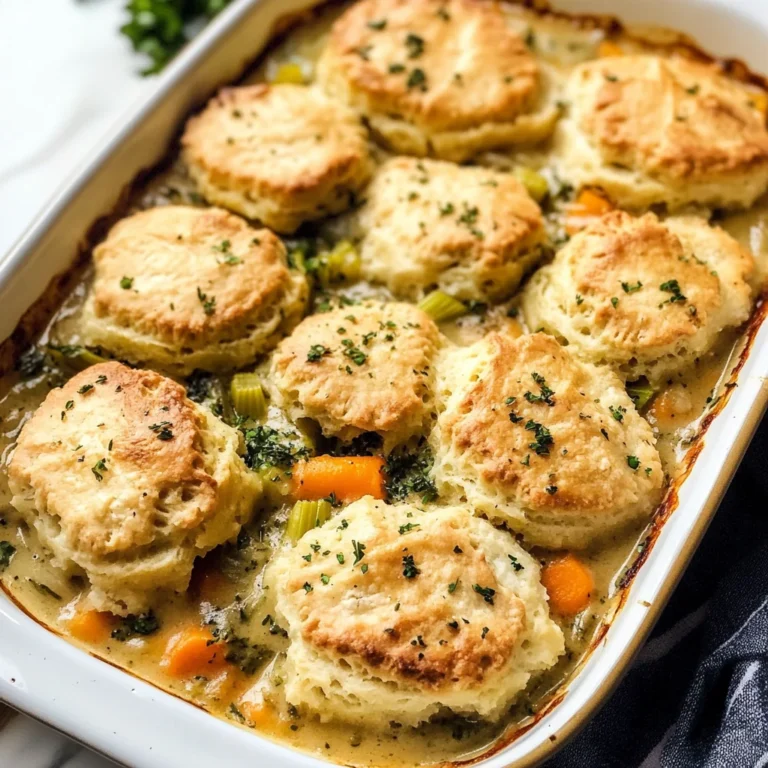 Biscuit Vegetable Pot Pie Casserole