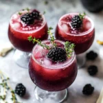 Blackberry Thyme Prosecco Fizz