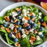 Blueberry Spinach Salad with Honey Balsamic Dressing