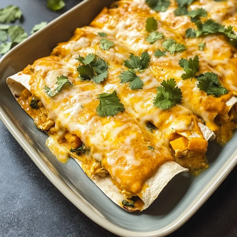 Creamy Pumpkin Chicken Enchiladas