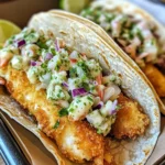 Crispy Fish Tacos with Cilantro Lime Slaw