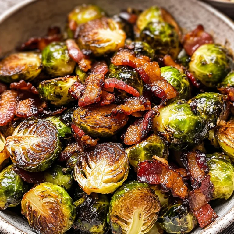 Crispy Maple Turkey Bacon Brussels Sprouts