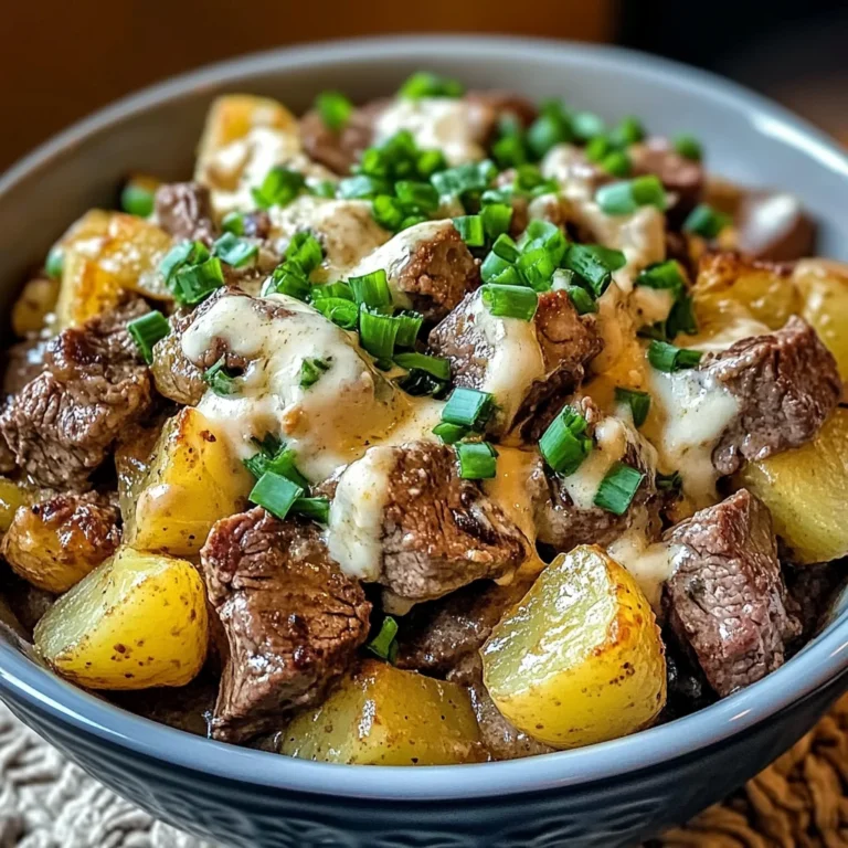 Crockpot Loaded Steak and Potato Bake