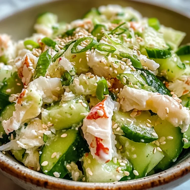 Cucumber Salad with Crab Meat Delight