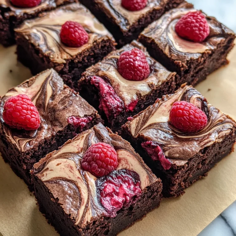 Decadent Raspberry Swirl Brownies