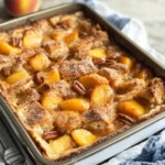 Easy Peach Bread Pudding