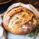 Easy Roasted Garlic Rosemary Artisan Bread – The Best Homemade Loaf