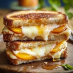 Honey Peach & White Cheddar Grilled Cheese