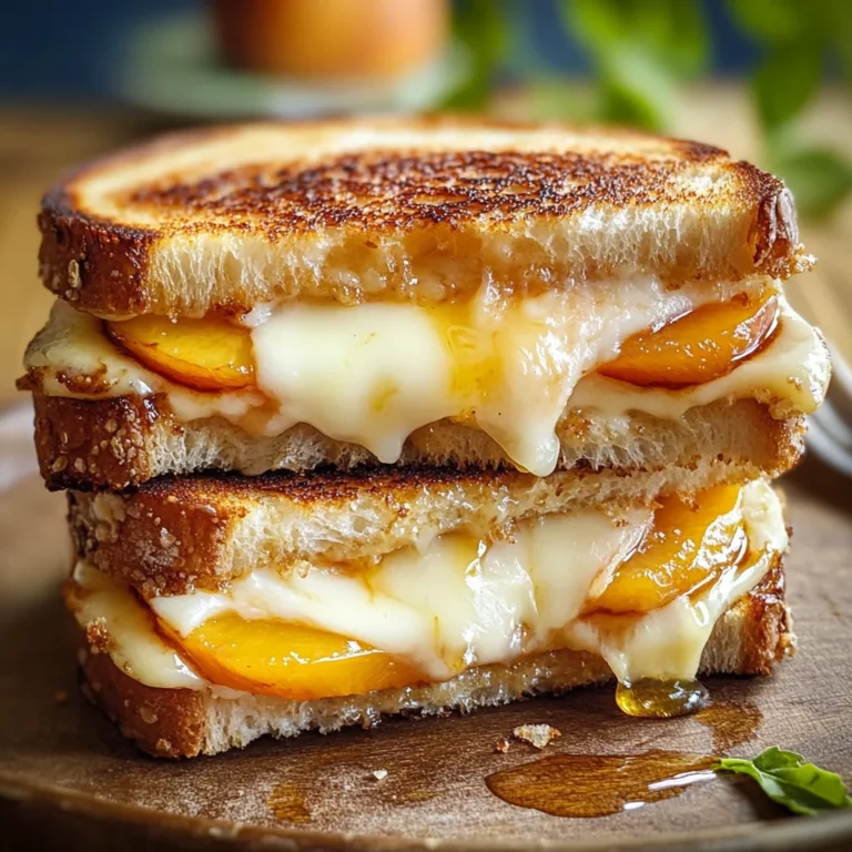 Honey Peach & White Cheddar Grilled Cheese