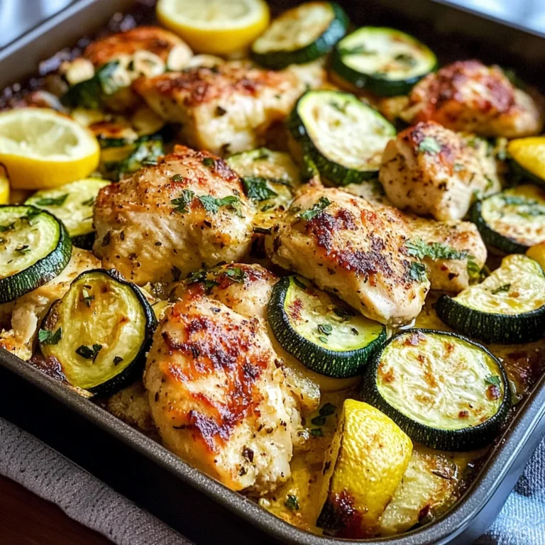Mediterranean Chicken Zucchini Bake