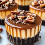 Mini Turtle Cheesecakes