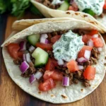 Mouthwatering Ground Lamb Tacos with Tzatziki Sauce
