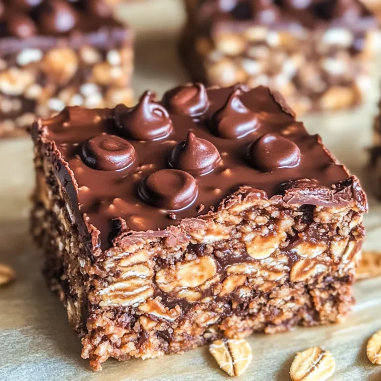No Bake Chocolate Oatmeal Bars