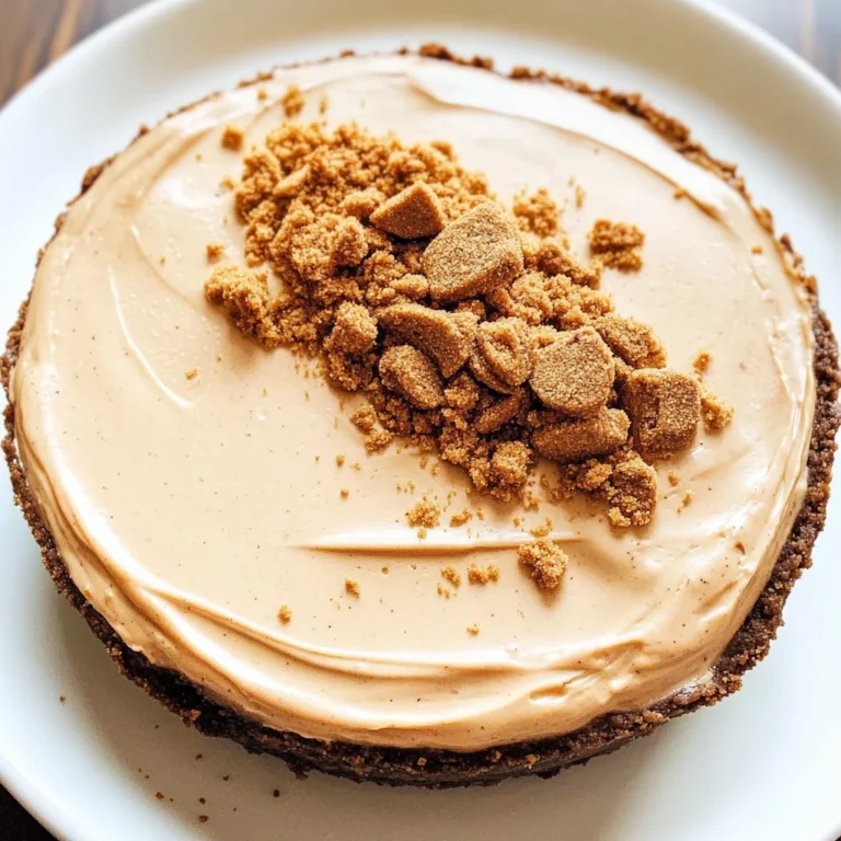No Bake Cookie Butter Cheesecake