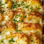 Roasted Garlic Potatoes au Gratin
