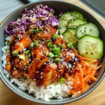 Sweet Chili Chicken Rice Bowls with Chicken Thighs