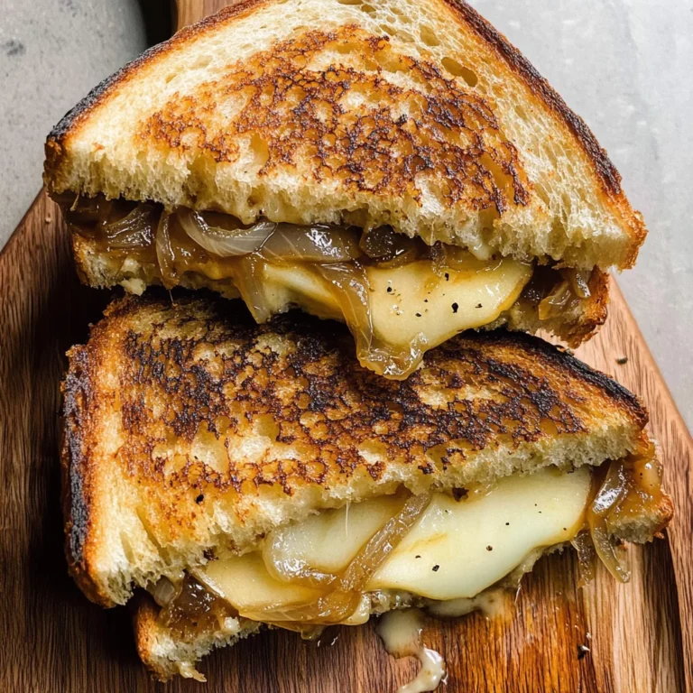 Caramelized Onion and Apple Grilled Cheese Sandwich
