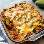 Cheesy Beef & Zucchini Casserole