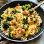 Cheesy Chicken Skillet with Broccoli and Rice