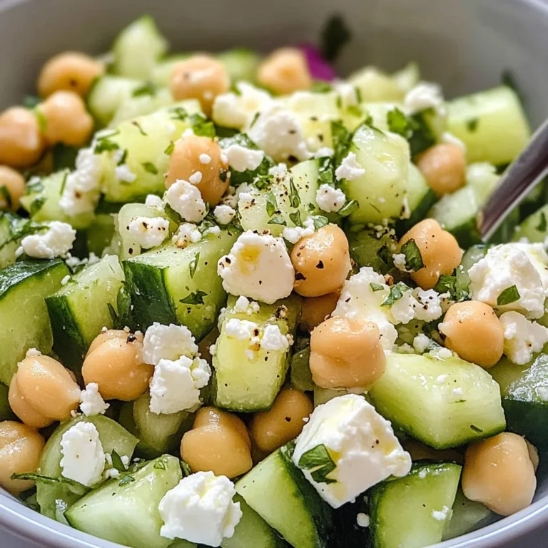 Chickpea Cucumber Feta Salad