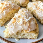 Coconut Scones with Coconut Glaze