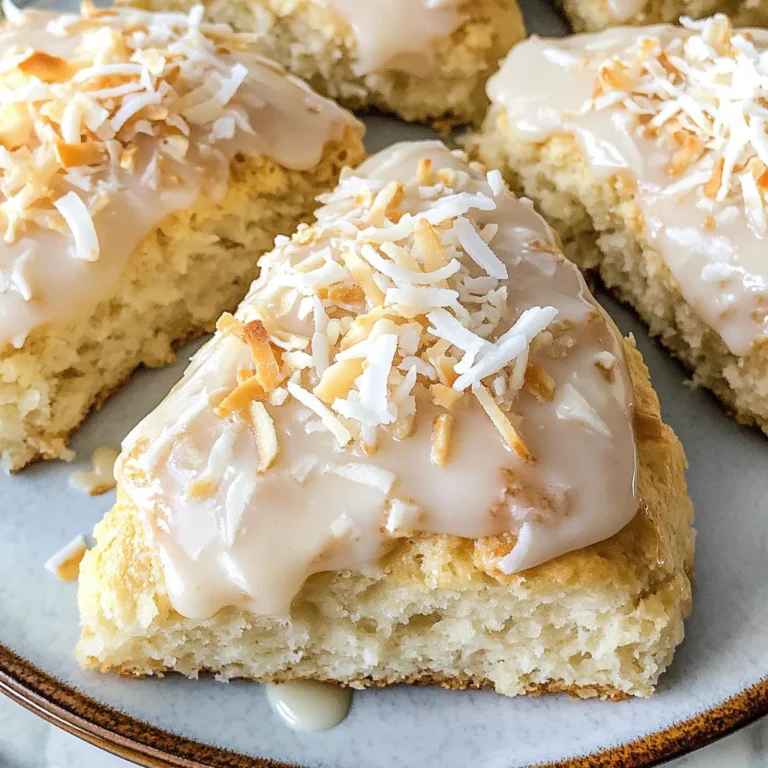Coconut Scones with Coconut Glaze