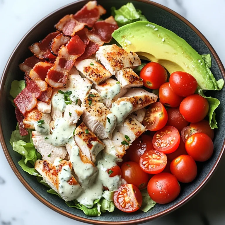 Creamy Ranch BLT Chicken Salad Bowl