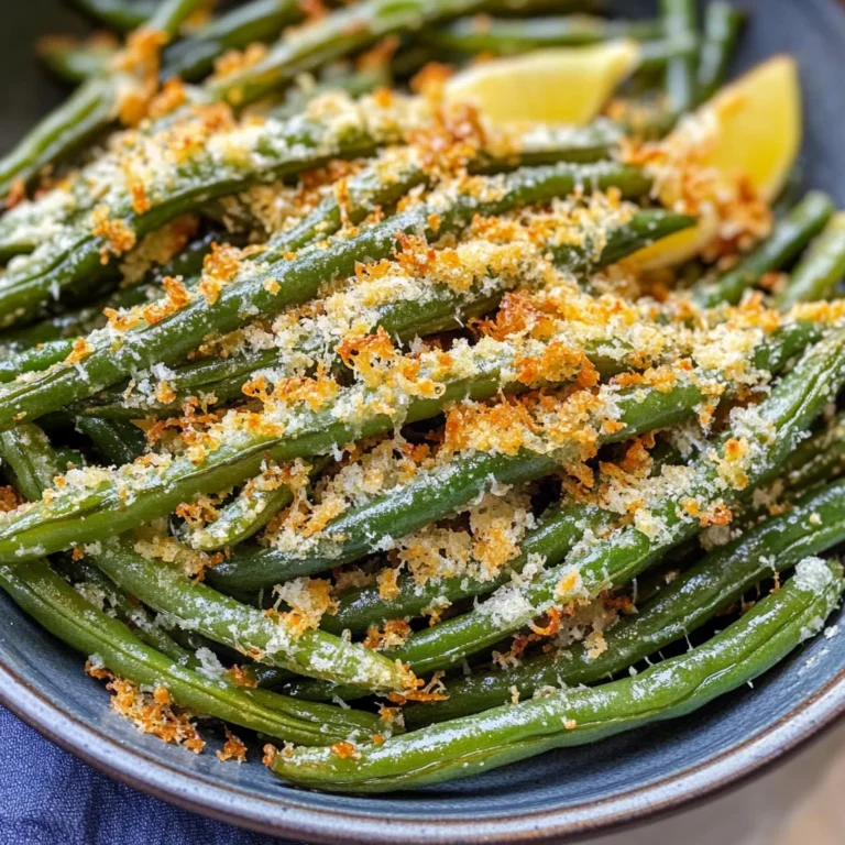 Crispy Garlic Parmesan Green Beans