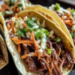 Flavorful Korean Beef Tacos with Gochujang Slaw in Crockpot