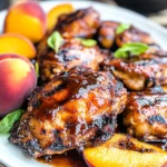 Grilled Bourbon Peach BBQ Chicken