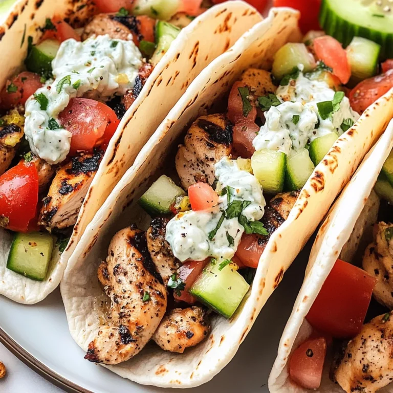 Grilled Mediterranean Chicken Tacos