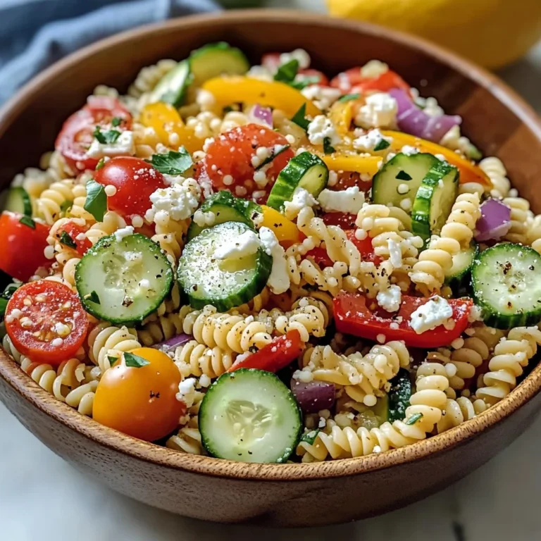 High Protein Greek Pasta Salad